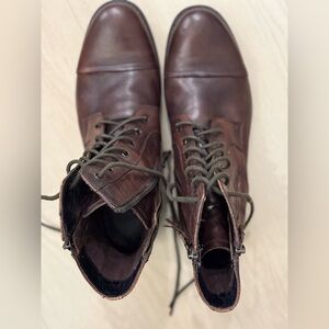 Kenneth Cole Reaction Dark Brown Leather Boots